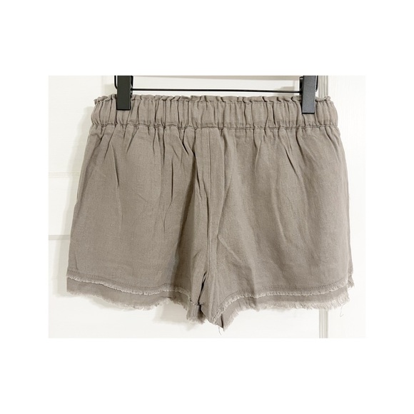 Rewash Gray Trooper Femme Utility Linen Blend High Rise Cut Off Shorts Size M - Picture 3 of 5